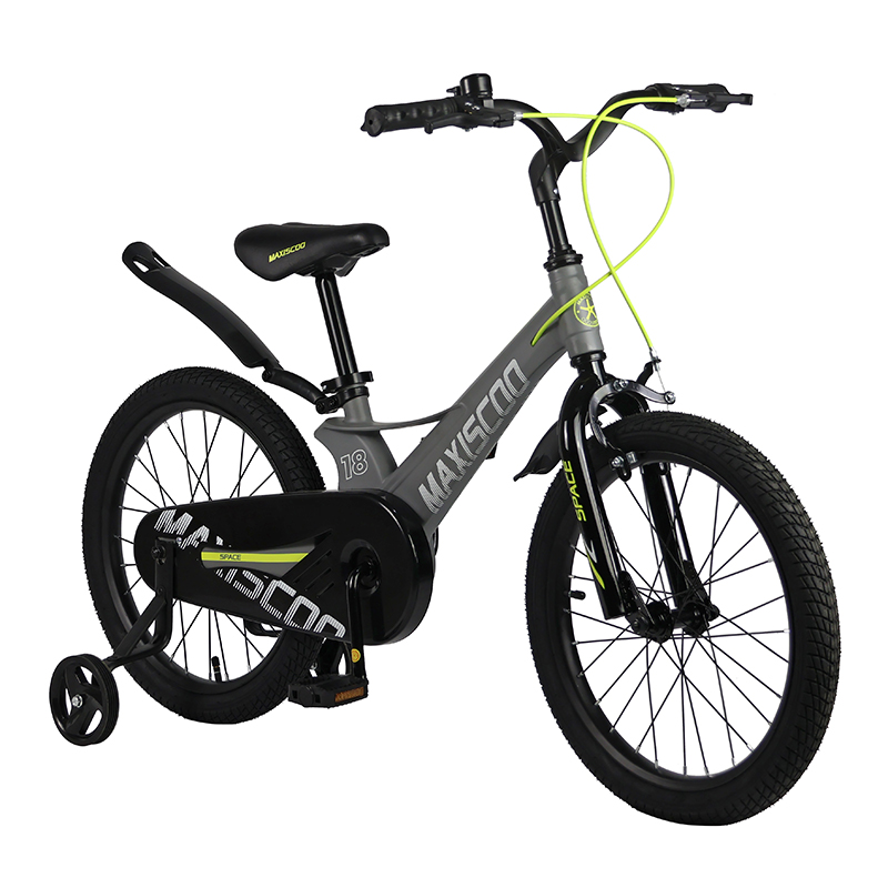 Велосипед детский Maxiscoo Space Стандарт 18 серый матовый - фото 1