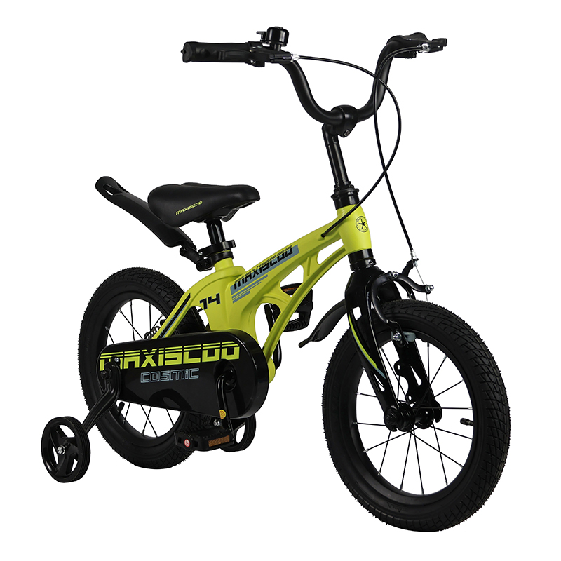 Велосипед детский Maxiscoo Cosmic Стандарт Плюс 14 желтый матовый - фото 1