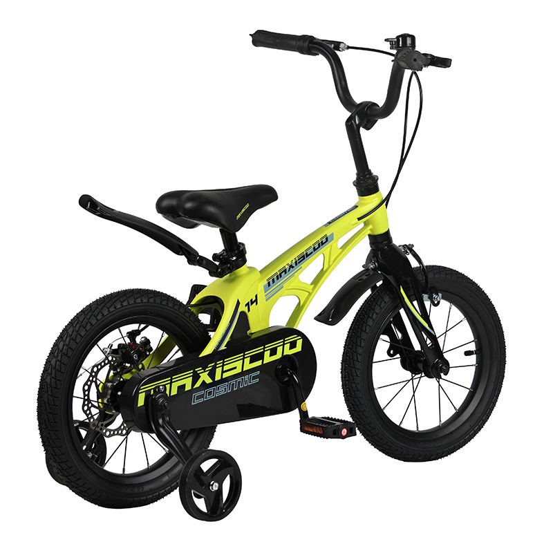 Велосипед детский Maxiscoo Cosmic Стандарт Плюс 14 желтый матовый - фото 3
