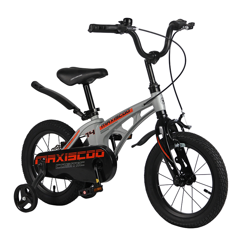 Велосипед детский Maxiscoo Cosmic Стандарт Плюс 14 серый матовый - фото 1