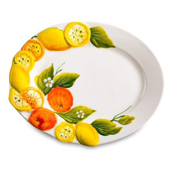 Блюдо овальное Edelweiss Лимоны и апельсины, 22х12 см