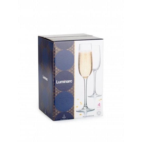 Набор бокалов для шампанского Luminarc Аллегресс 175 мл, 4 шт, цвет прозрачный - фото 3