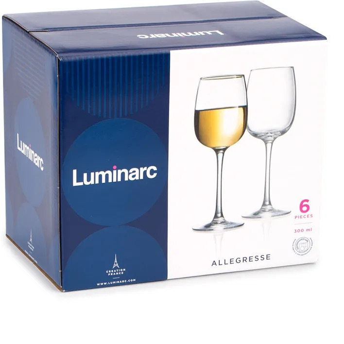 Набор бокалы для вина Luminarc Аллегресс 300 мл, 4 шт, цвет прозрачный - фото 3