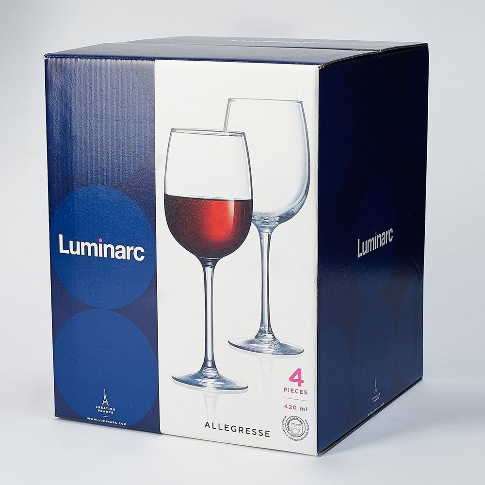 Набор бокалы для вина Luminarc Аллегресс 420 мл, 4 шт, цвет прозрачный - фото 4