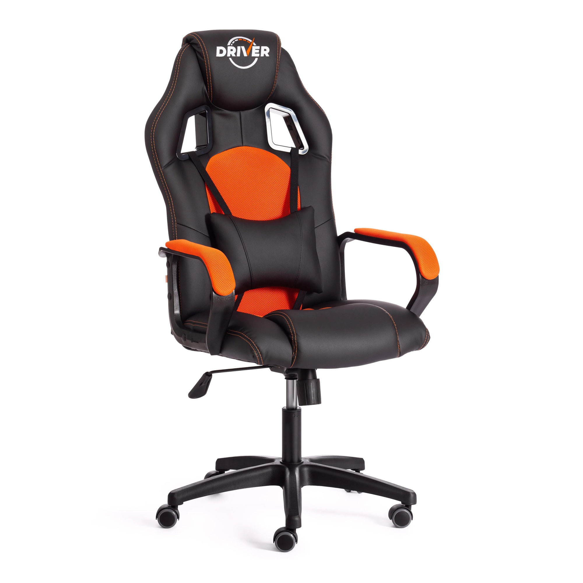 Кресло компьютерное TC Driver искусственная кожа чёрное с оранжевым 55х49х126 см кресло компьютерное tc driver искусственная кожа чёрное с оранжевым 55х49х126 см