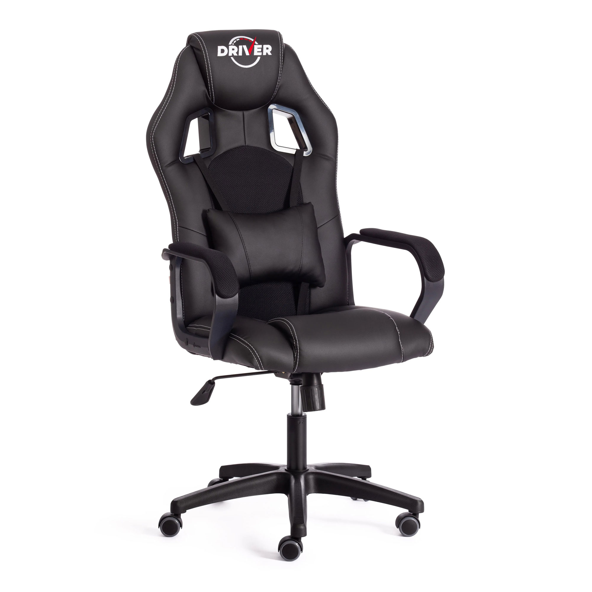 Кресло компьютерное TC Driver искусственная кожа чёрное 55х49х126 см кресло компьютерное tc neo искусственная кожа чёрное с красным 64х49х122 см