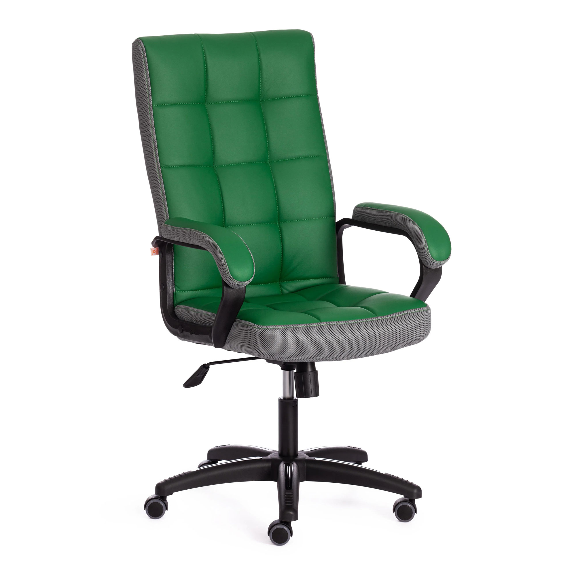 фото Кресло компьютерное tc искусственная кожа зелёное с серым 61х47х126 см