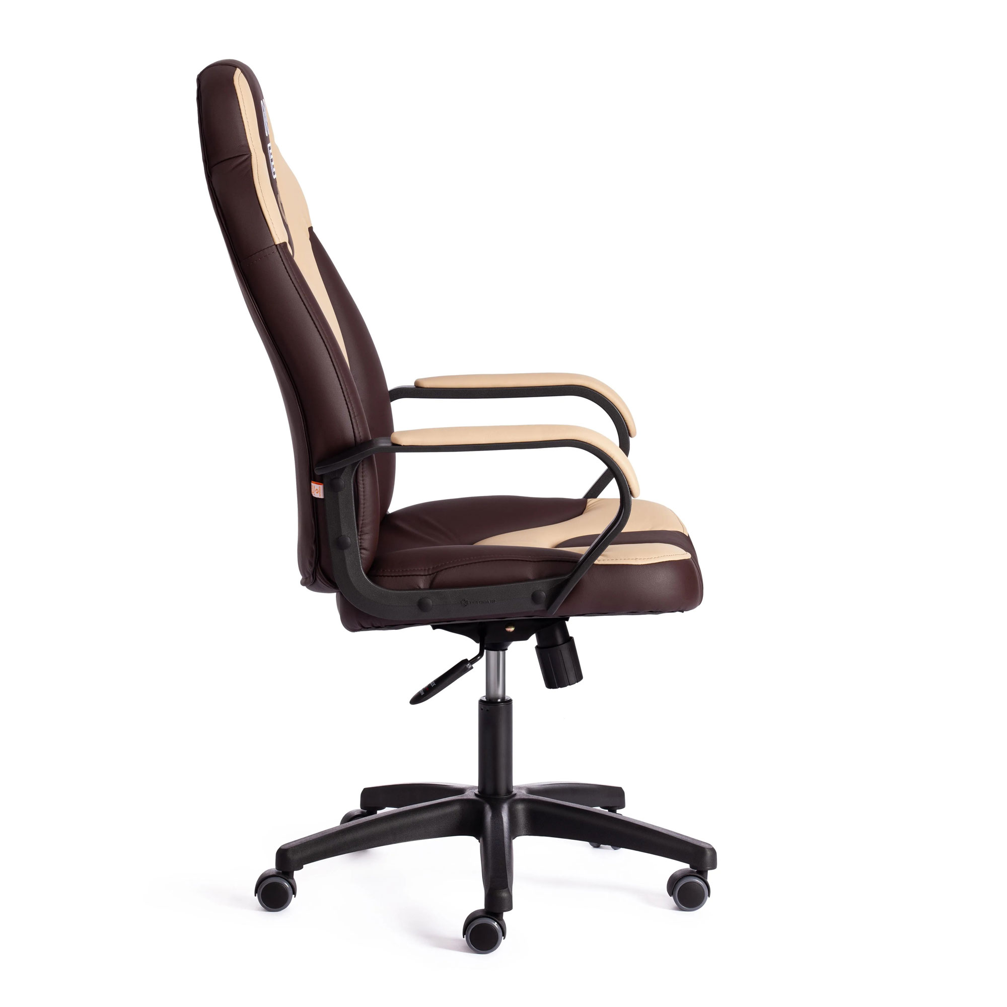 Кресло компьютерное TC Neo искусственная кожа коричневое с бежевым 64х49х122 см, цвет чёрный - фото 4