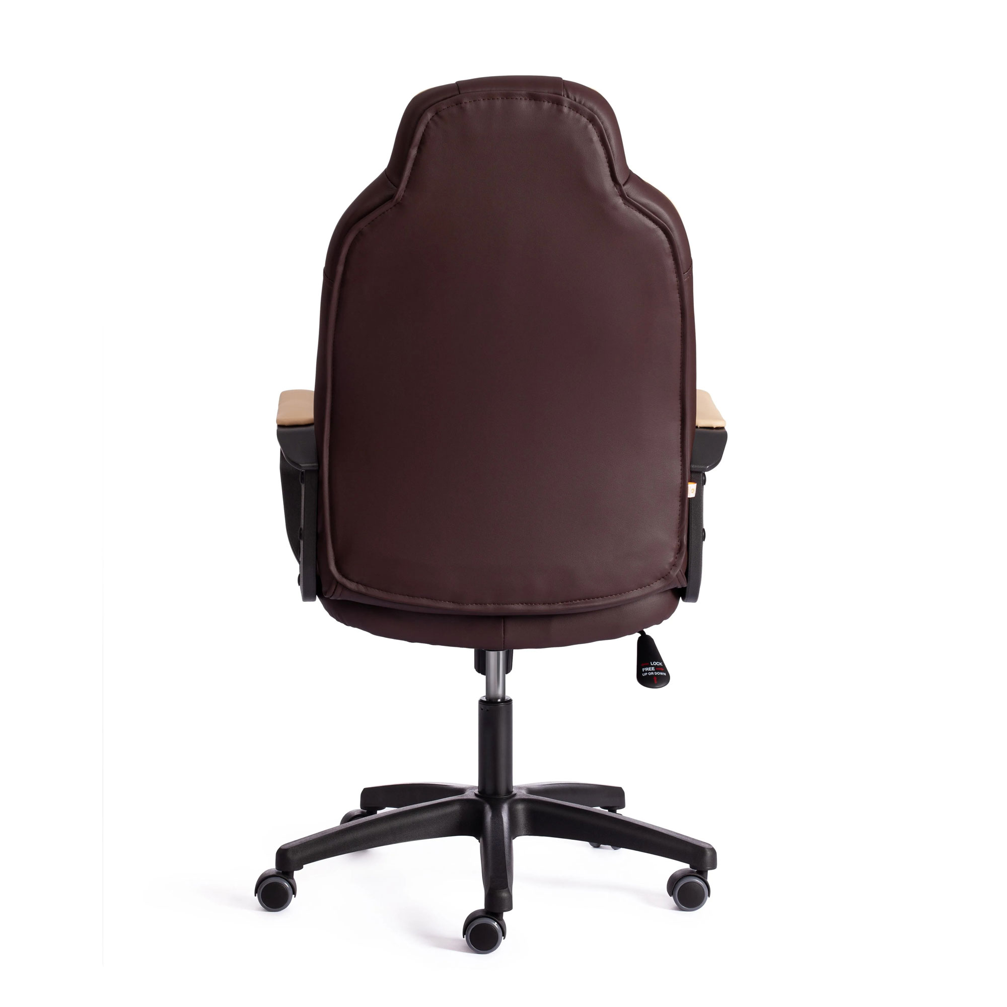 Кресло компьютерное TC Neo искусственная кожа коричневое с бежевым 64х49х122 см, цвет чёрный - фото 5