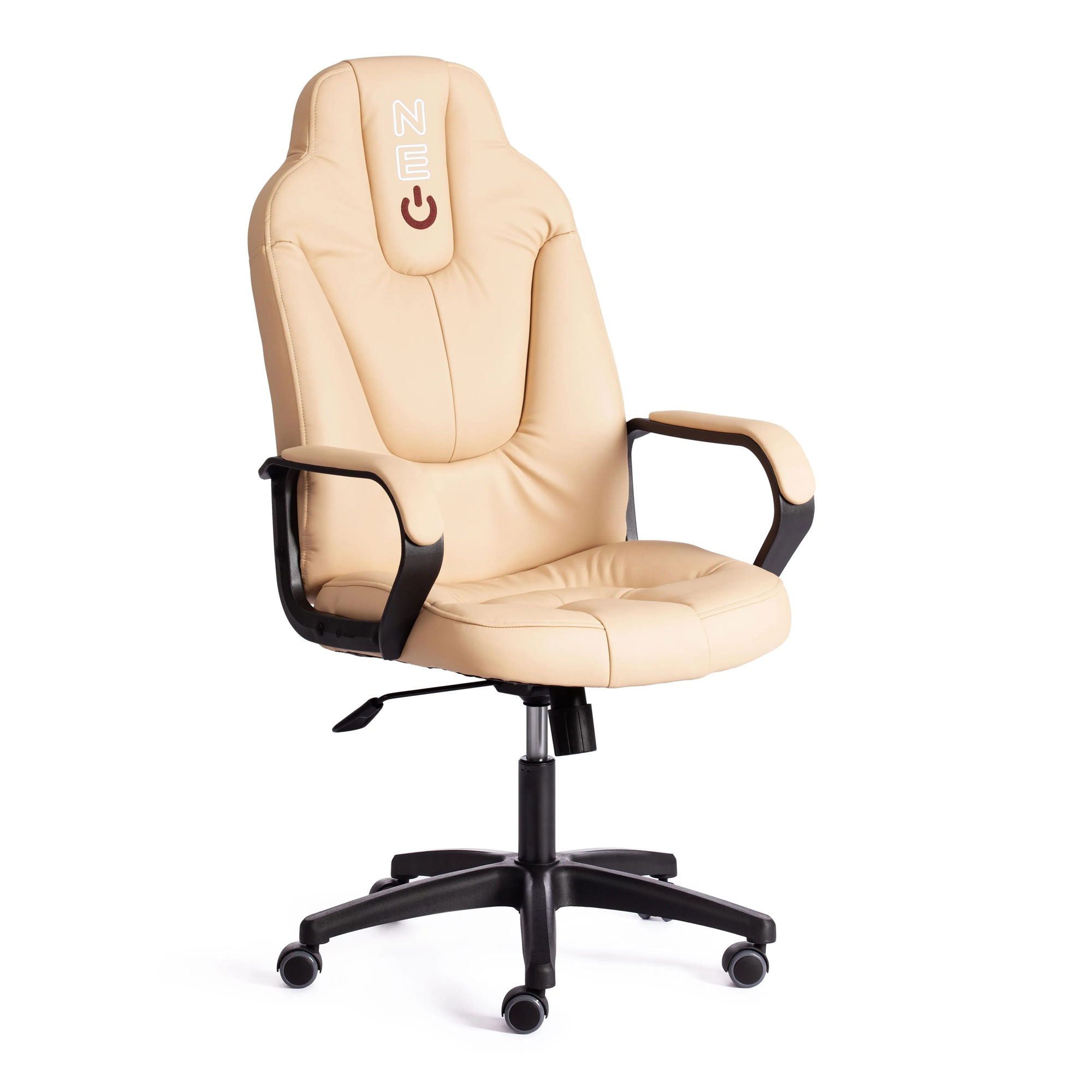 Кресло компьютерное TC Neo искусственная кожа бежевое 64х49х122 см кресло компьютерное tc neo искусственная кожа чёрное с красным 64х49х122 см