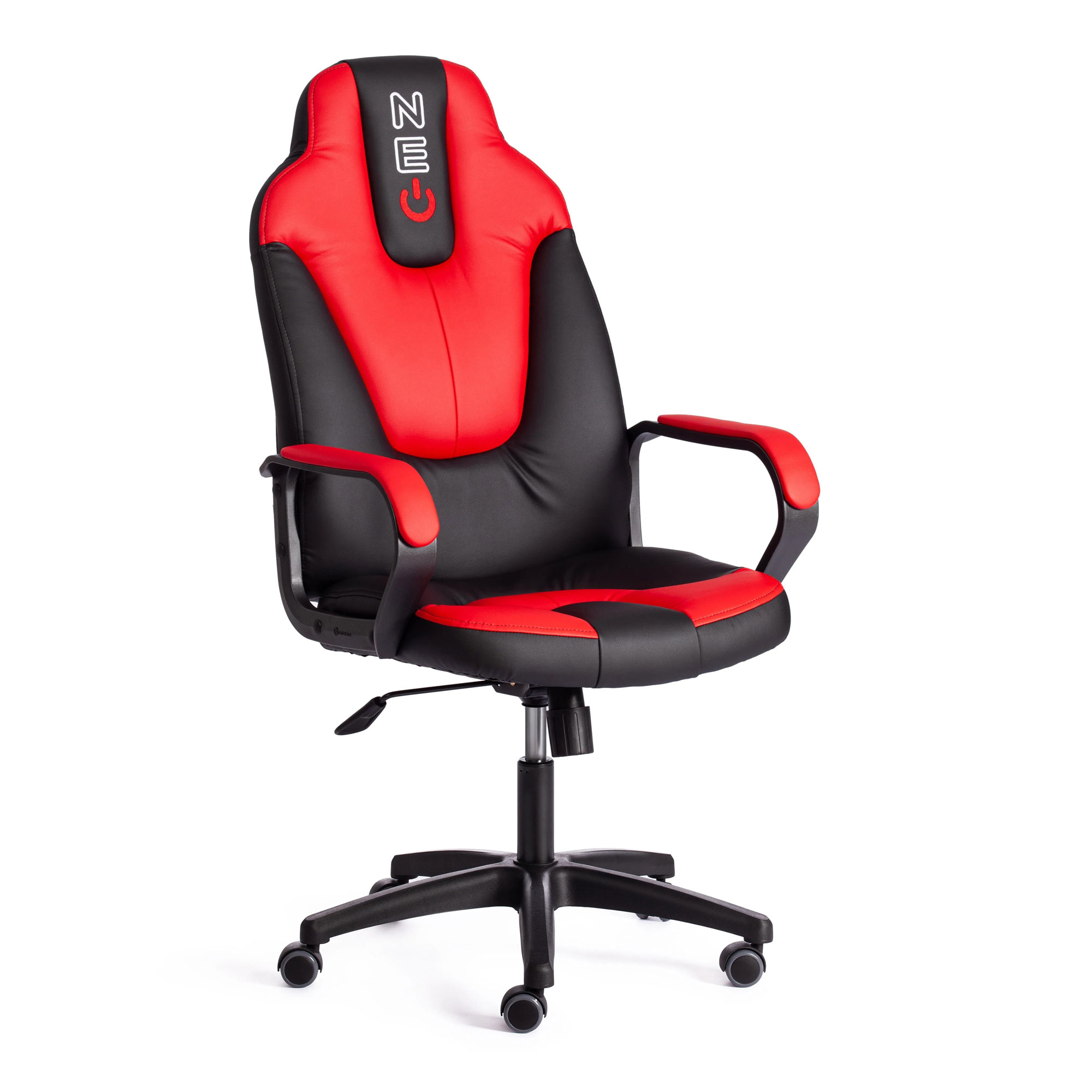 Кресло компьютерное TC Neo искусственная кожа чёрное с красным 64х49х122 см ошейник с затуплеными шипами 38 х 1 5 см ош 26 33 искусственная кожа чёрный