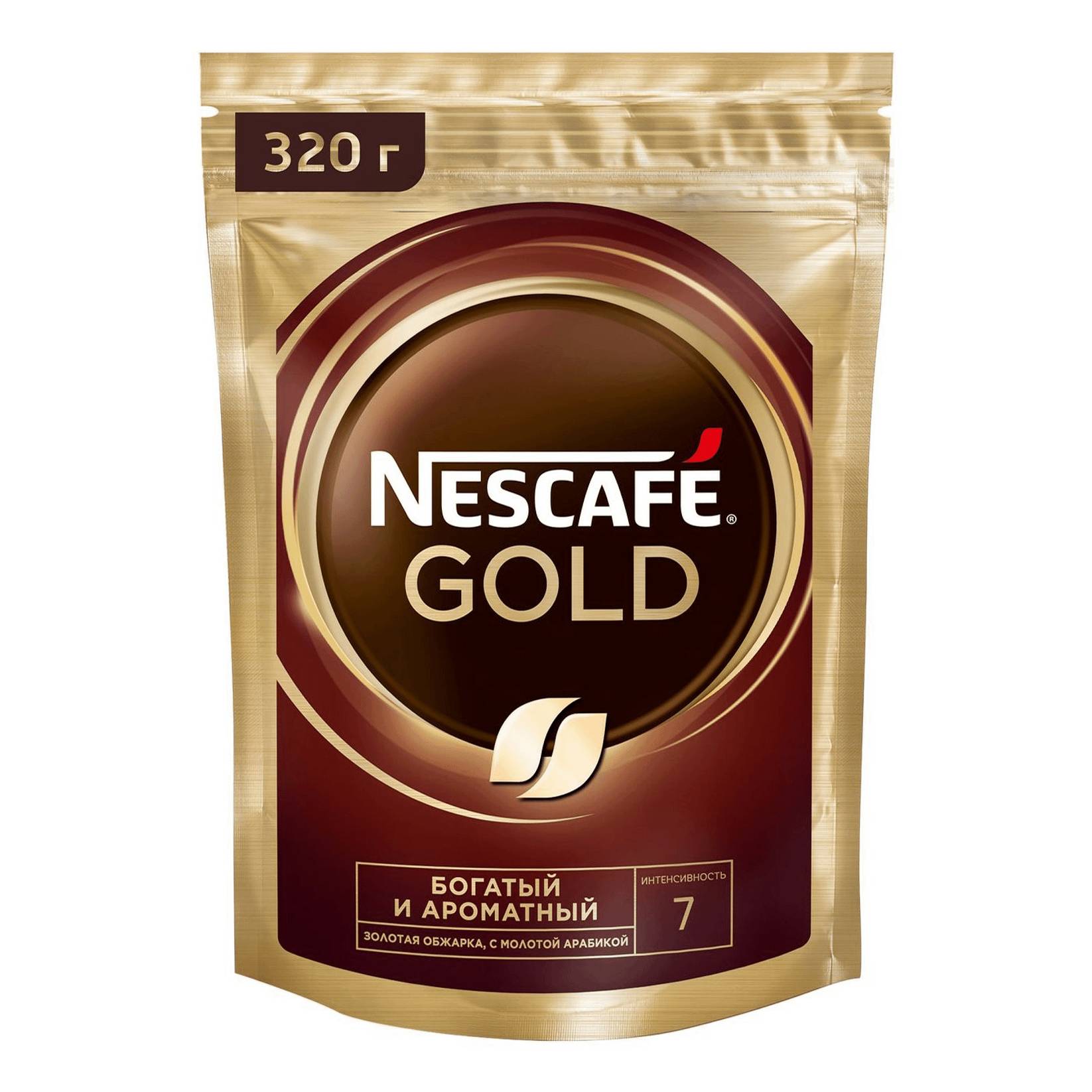 Кофе растворимый Nestle с добавлением молотого, 320 г кофе растворимый jacobs gold 190 г стеклянная банка