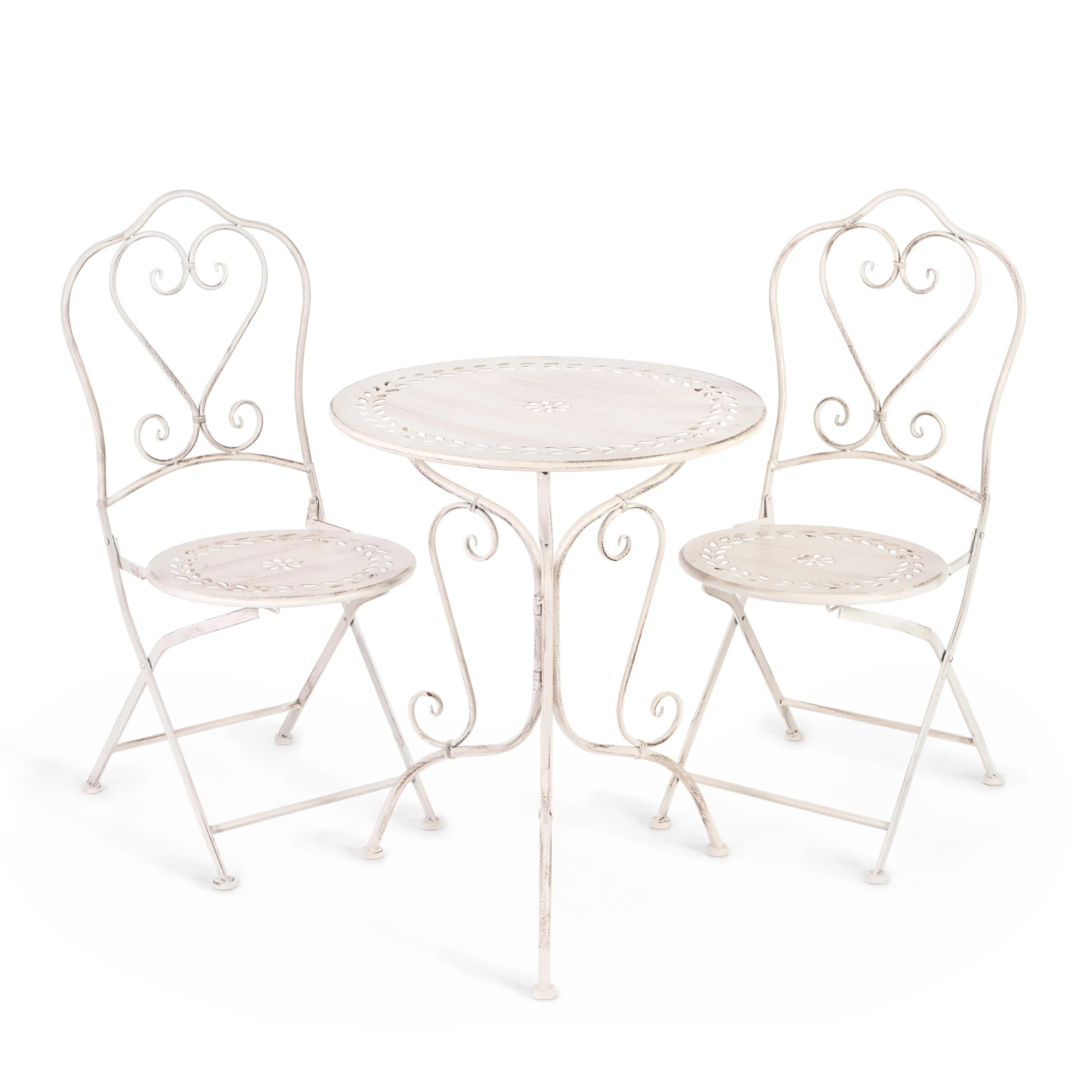 Комплект металлический ТС античный белый 3 предмета sola walnut комплект из 4 стульев