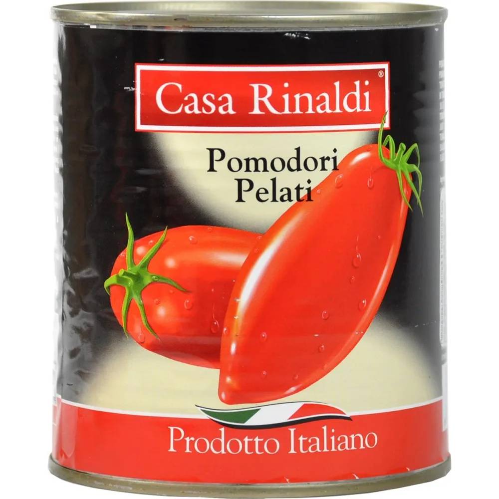 Помидоры Casa rinaldi очищенные в томатном соке, 800 г соус томатный casa rinaldi с чесноком маслом и острым перцем 190 г