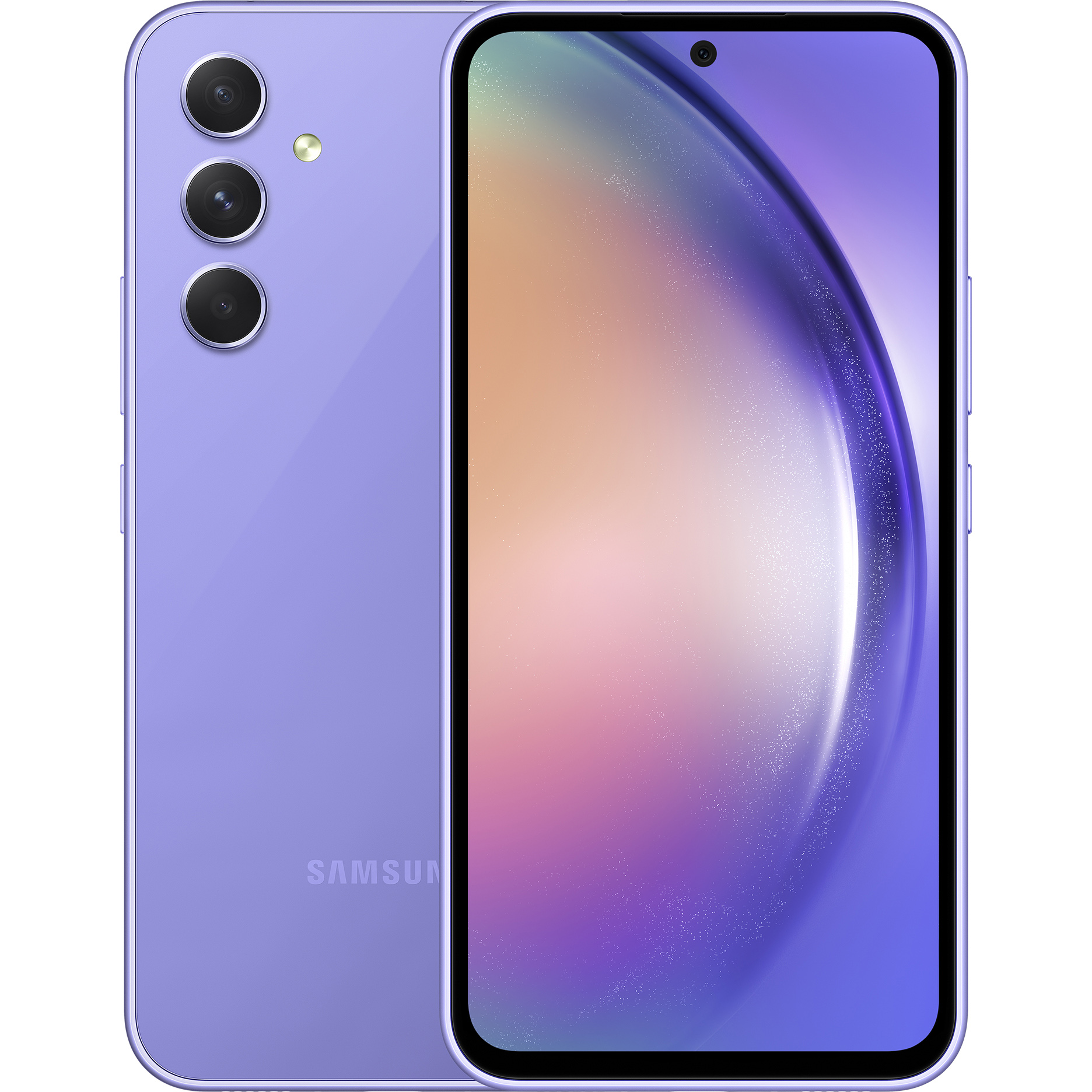 Смартфон Samsung Galaxy A54 6+128 ГБ фиолетовый гидрогелевая пленка с вырезом под камер задняя крышка и на дисплей для realme gt 5g
