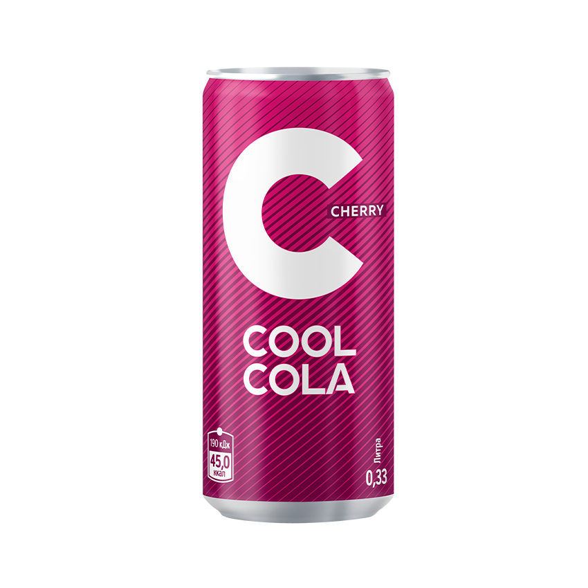 Напиток газированный Очаково Cool Cola Cherry, 0,33 л напиток legend of baikal wellnes вишня без газа ж б 0 33 литра 20 шт в уп
