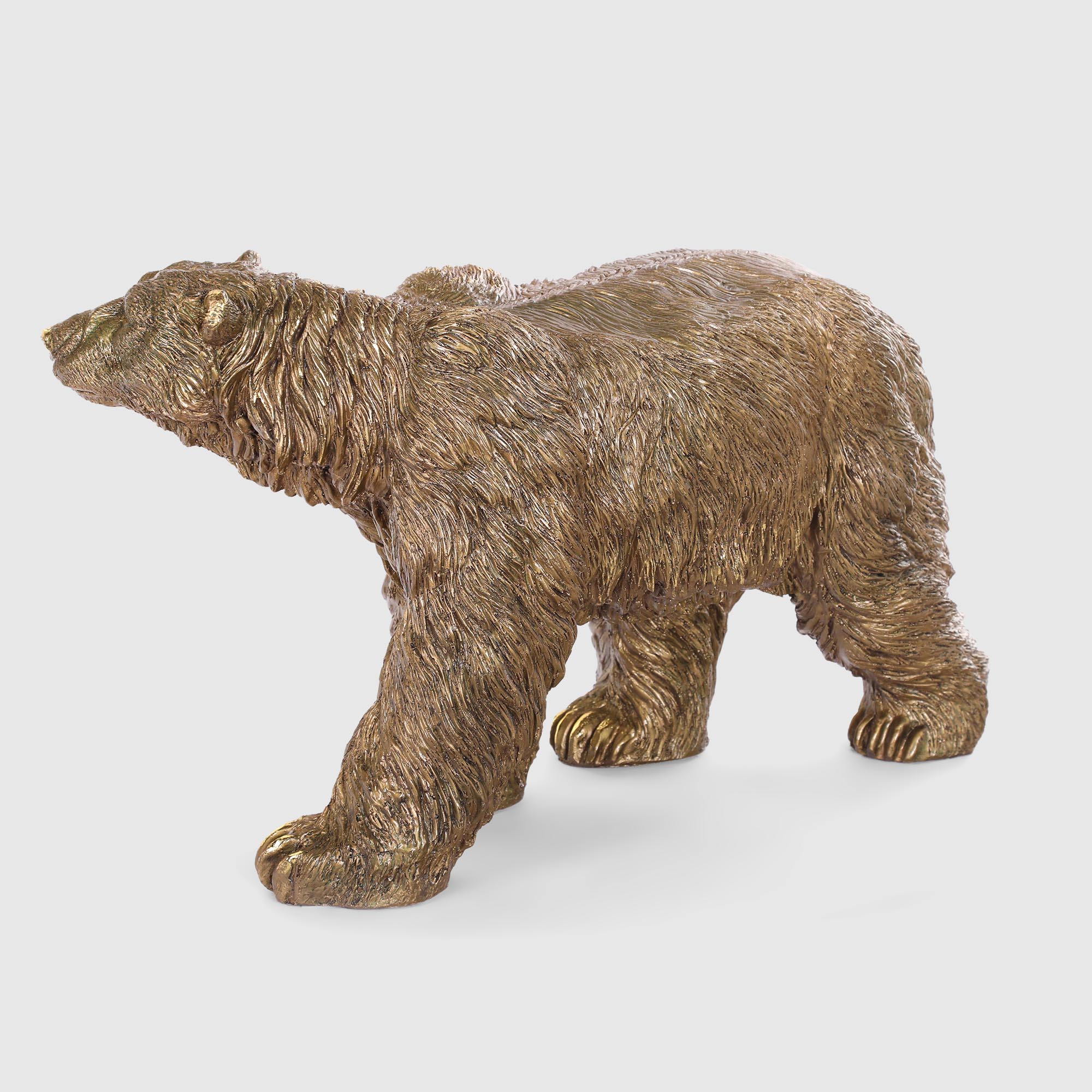 Фигура декоративная Тпк полиформ Медведь белый 34 см изделие декоративное тпк полиформ медведь рычит голова 50см бронза