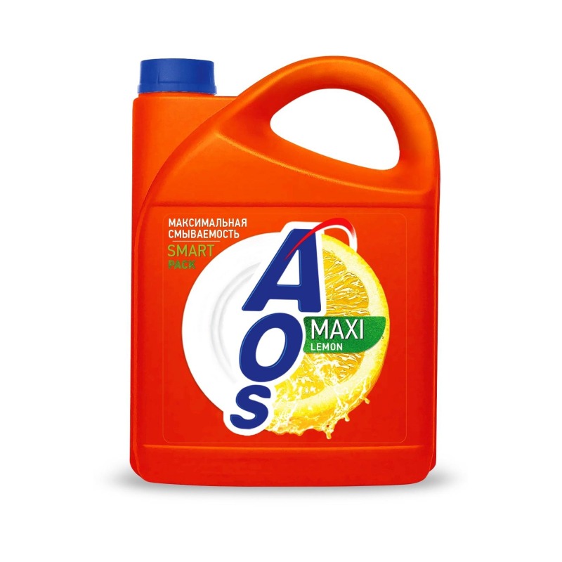 Средство для мытья посуды AOS Лимон 4800 мл средство для мытья посуды золушка лимон в канистре 5 литров