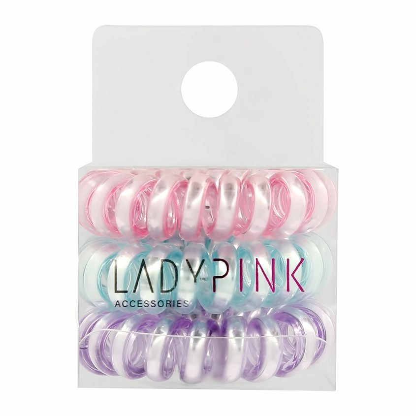 Набор резинок-пружинок Lady Pink Slinky box цветной 3 шт