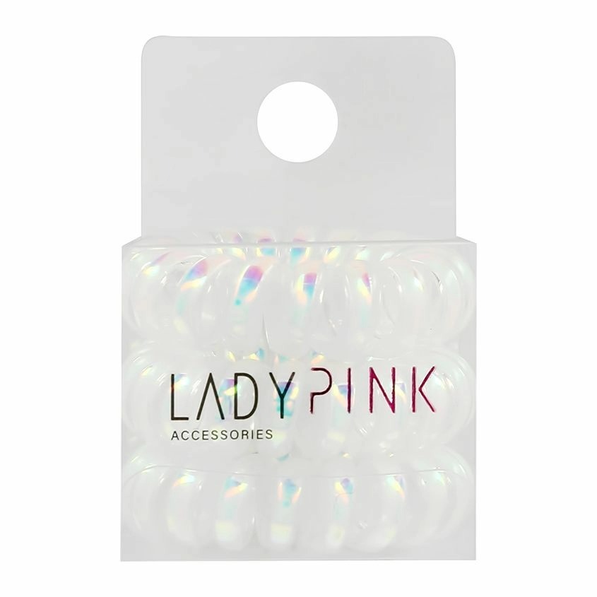 Набор резинок-пружинок Lady Pink Slinky box белый 3 шт