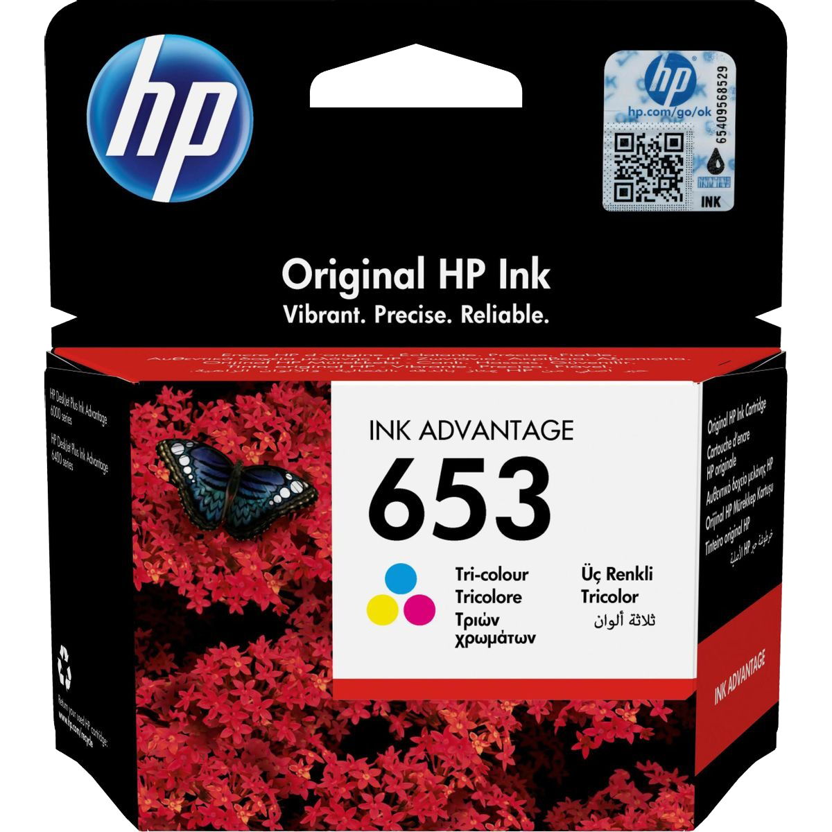 Картридж HP 653 (3YM74AE) трехцветный hp cartridge 650 original ink advantage tri colour cz102ae