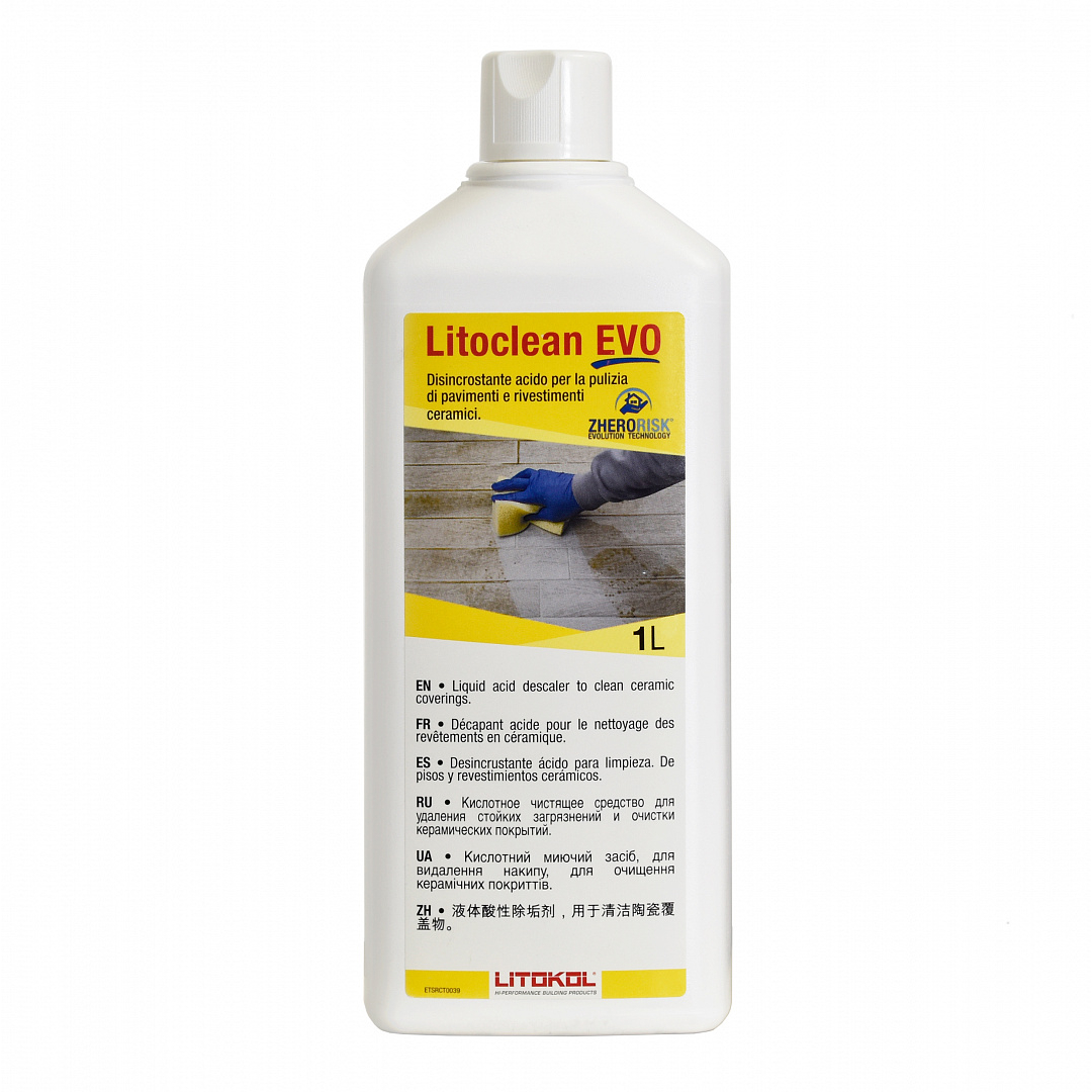 Жидкое чистящее средство Litokol Litoclean Evo 1 л кислотный очиститель litokol litoclean evo litokol