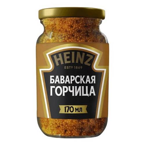 Горчица Heinz Баварская 0,17 л семена кухонные пряности к салатам 3 7г