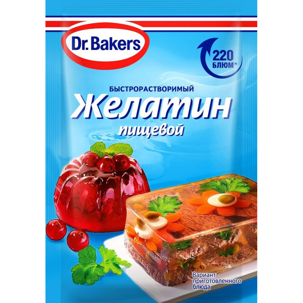 Желатин Dr. Bakers быстрорастворимый пищевой 10 г