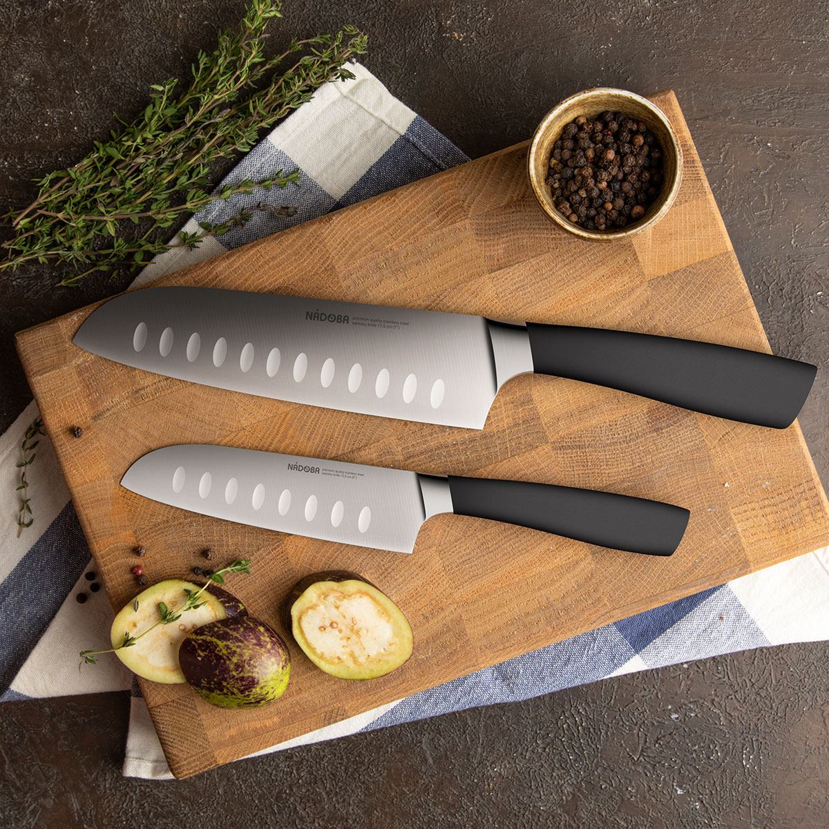 Нож Nadoba сантоку с углублениями 17,5 см - фото 3