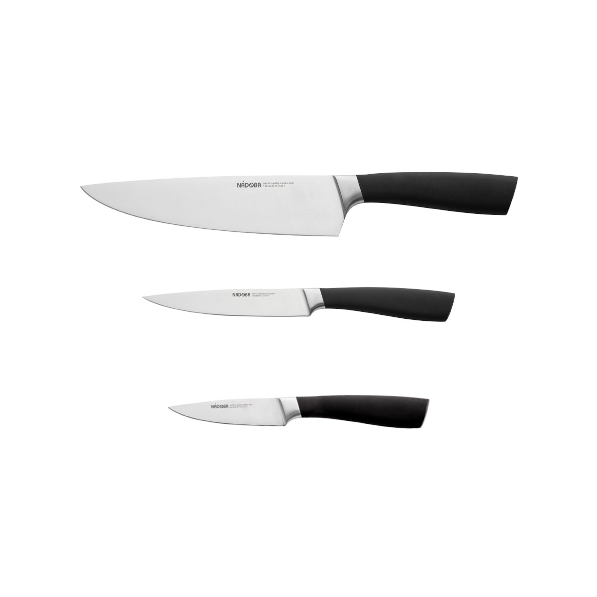 Набор из 3 кухонных ножей Nadoba в универсальном блоке - фото 2