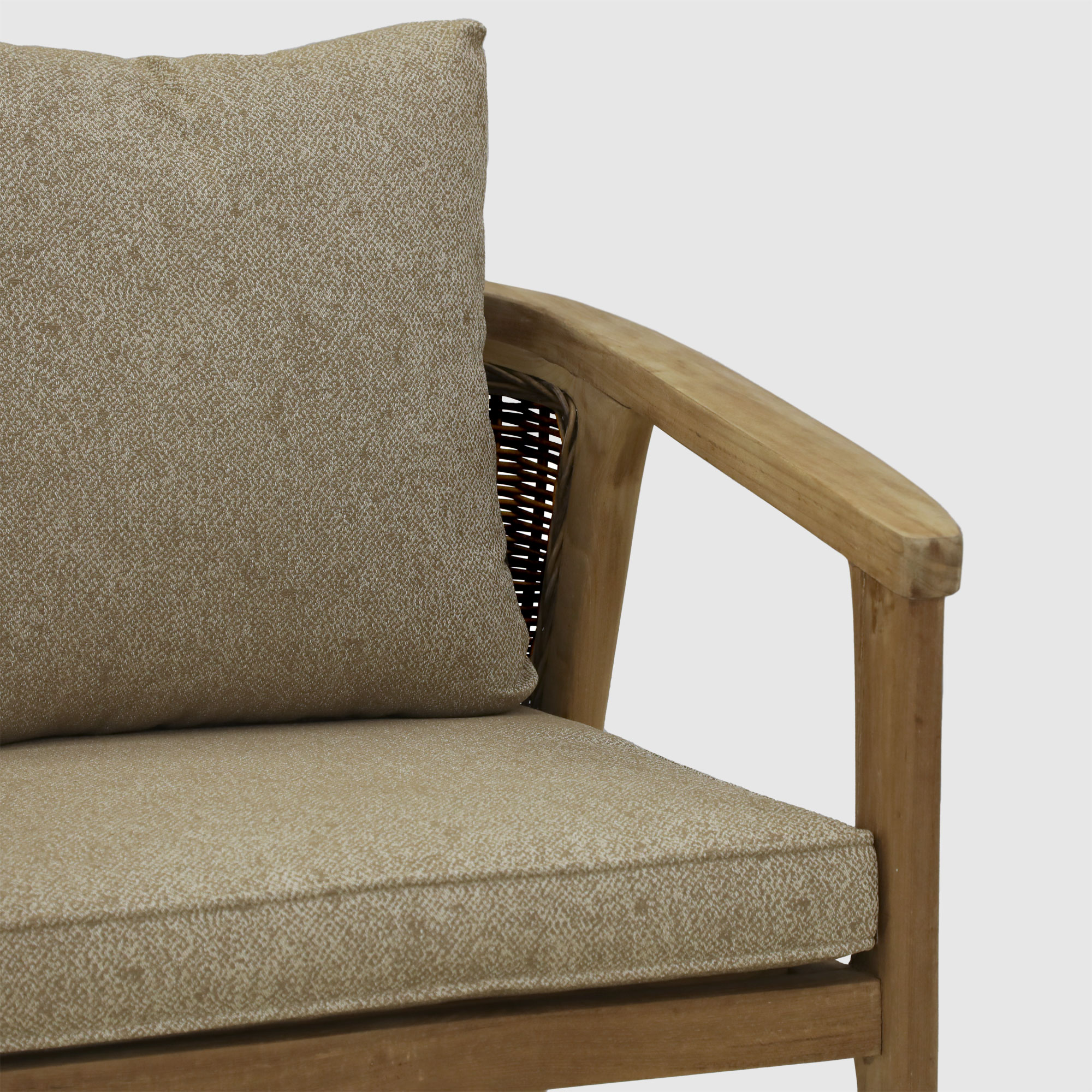 Кресло с подушкой Jepara, цвет светлое дерево - фото 6
