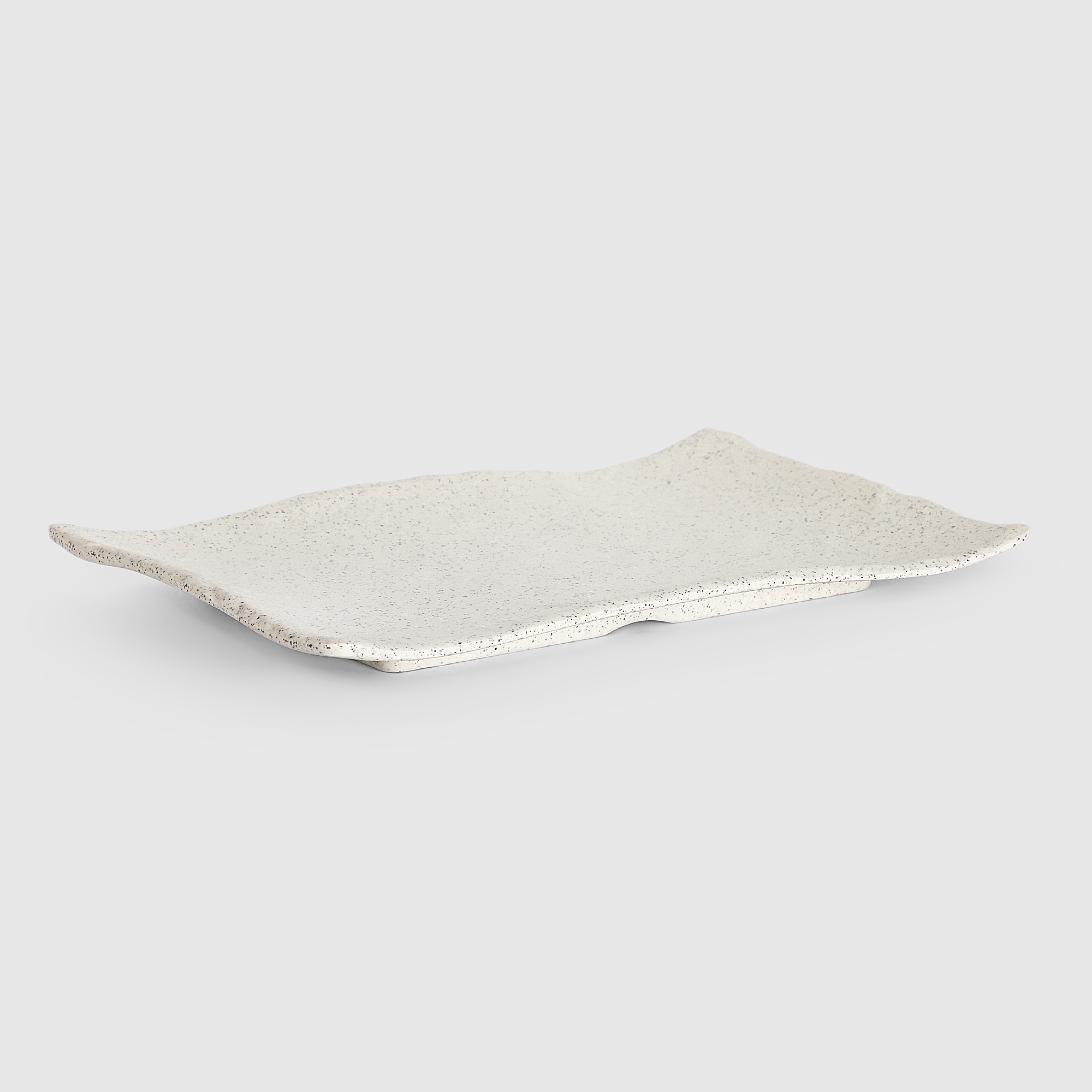 фото Блюдо kulsan white granite прямоугольное 34,1х23,6 см