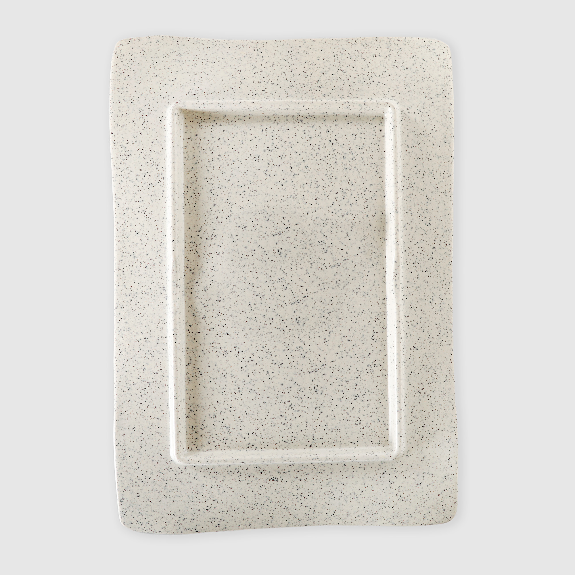 фото Блюдо kulsan white granite прямоугольное 34,1х23,6 см