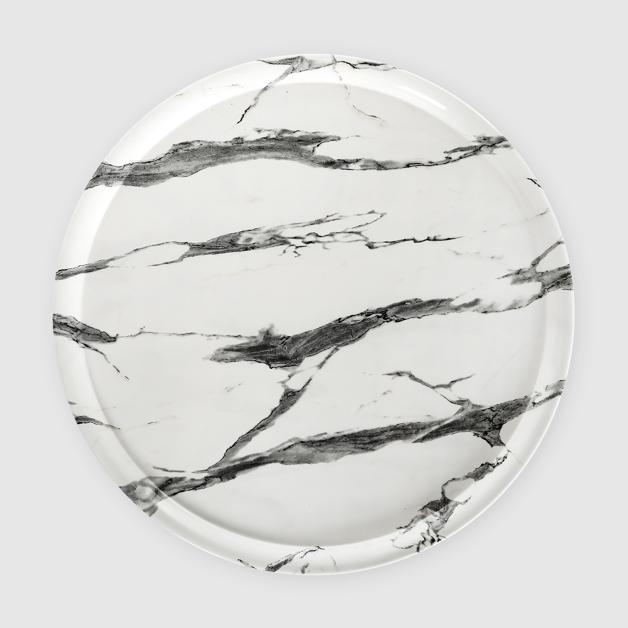 фото Блюдо kulsan white marble круглое 35 см