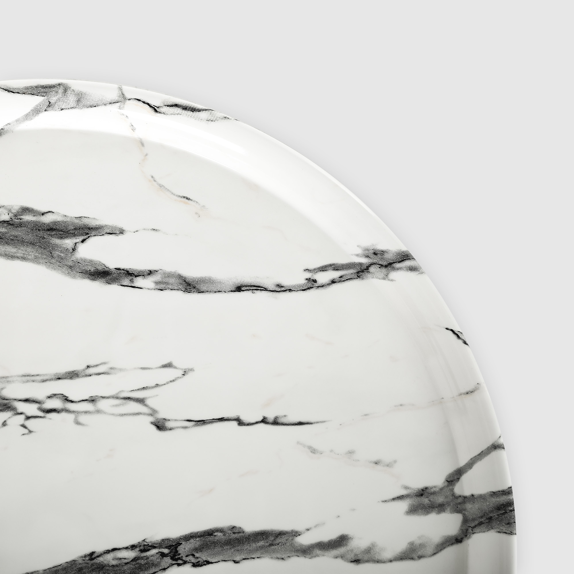 фото Блюдо kulsan white marble круглое 35 см