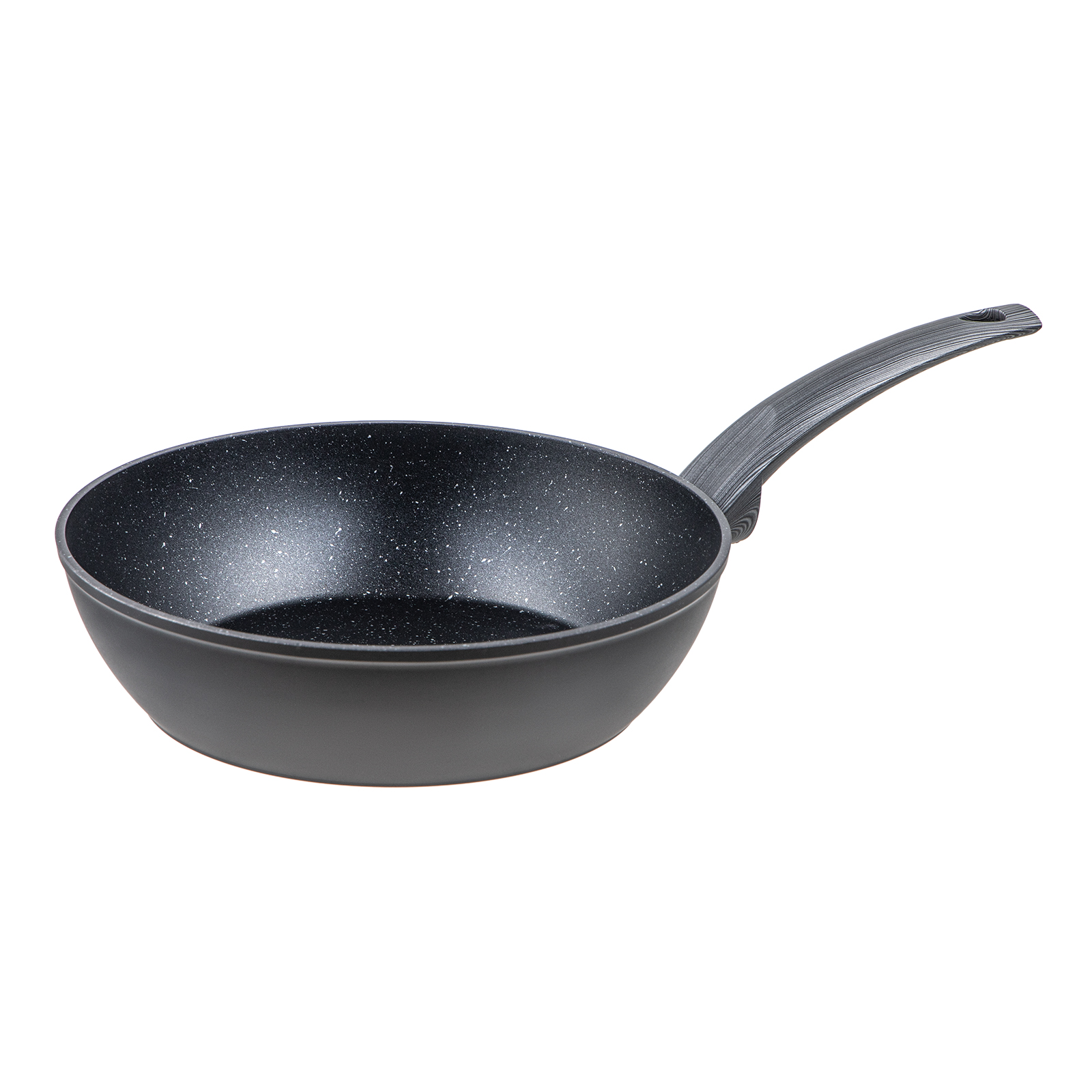 Сковорода глубокая Hitt с крышкой 26 см, цвет черный - фото 3