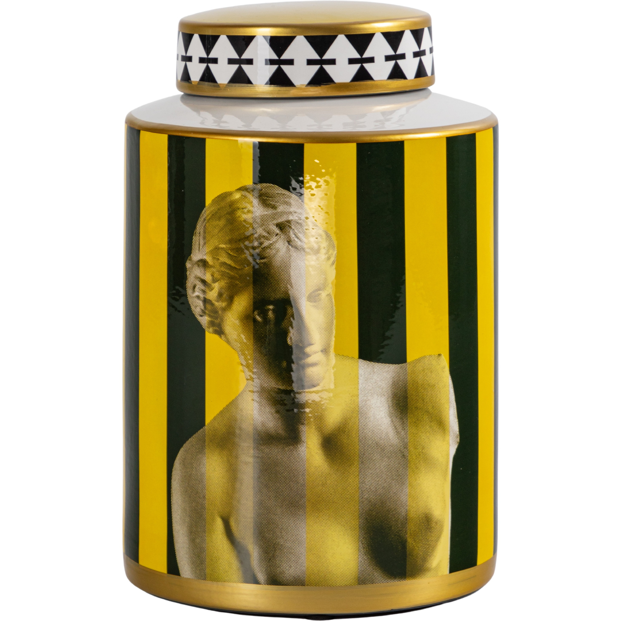 Ваза с крышкой Glasar 17х17х26 см желтый ваза glasar с крышкой зебры 17х17х26 см