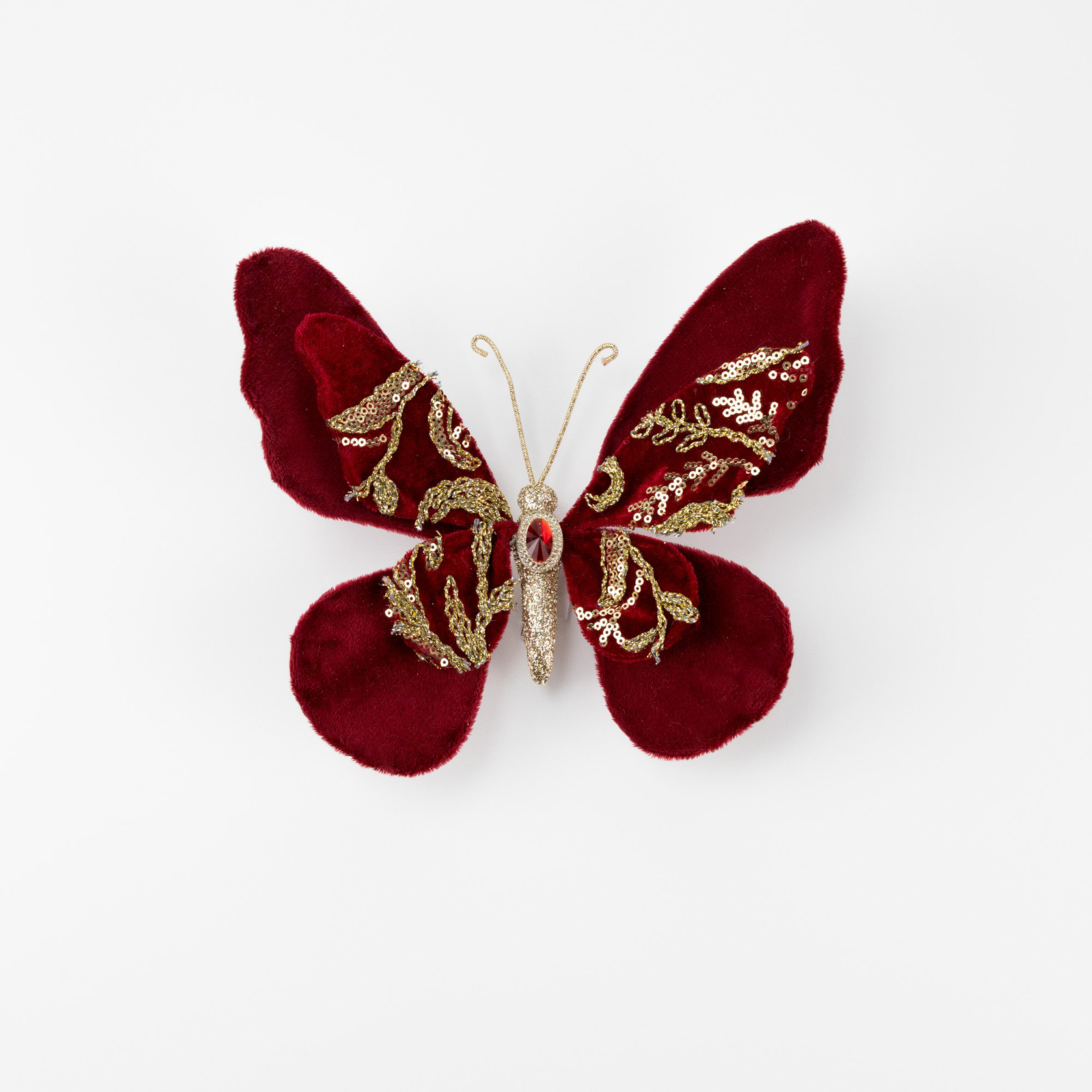 Украшение James arts бабочка красная 25х20х3 см
