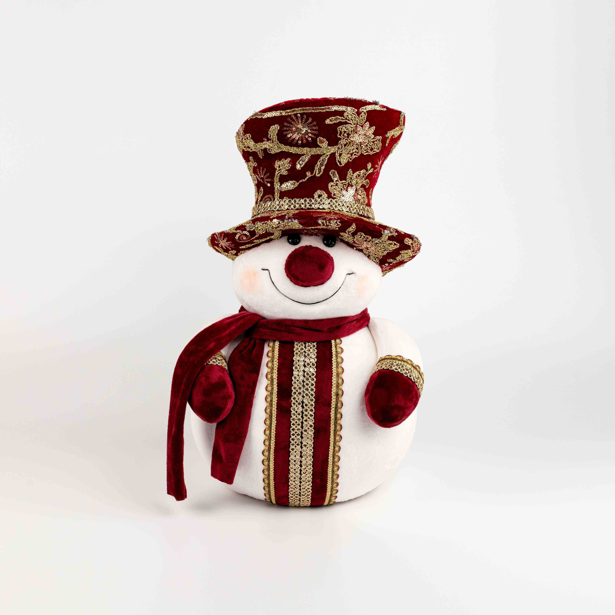 Фигура декоративная James arts снеговик красный 31х25х50 декоративная фигура sote toys олень декоративный 45 см