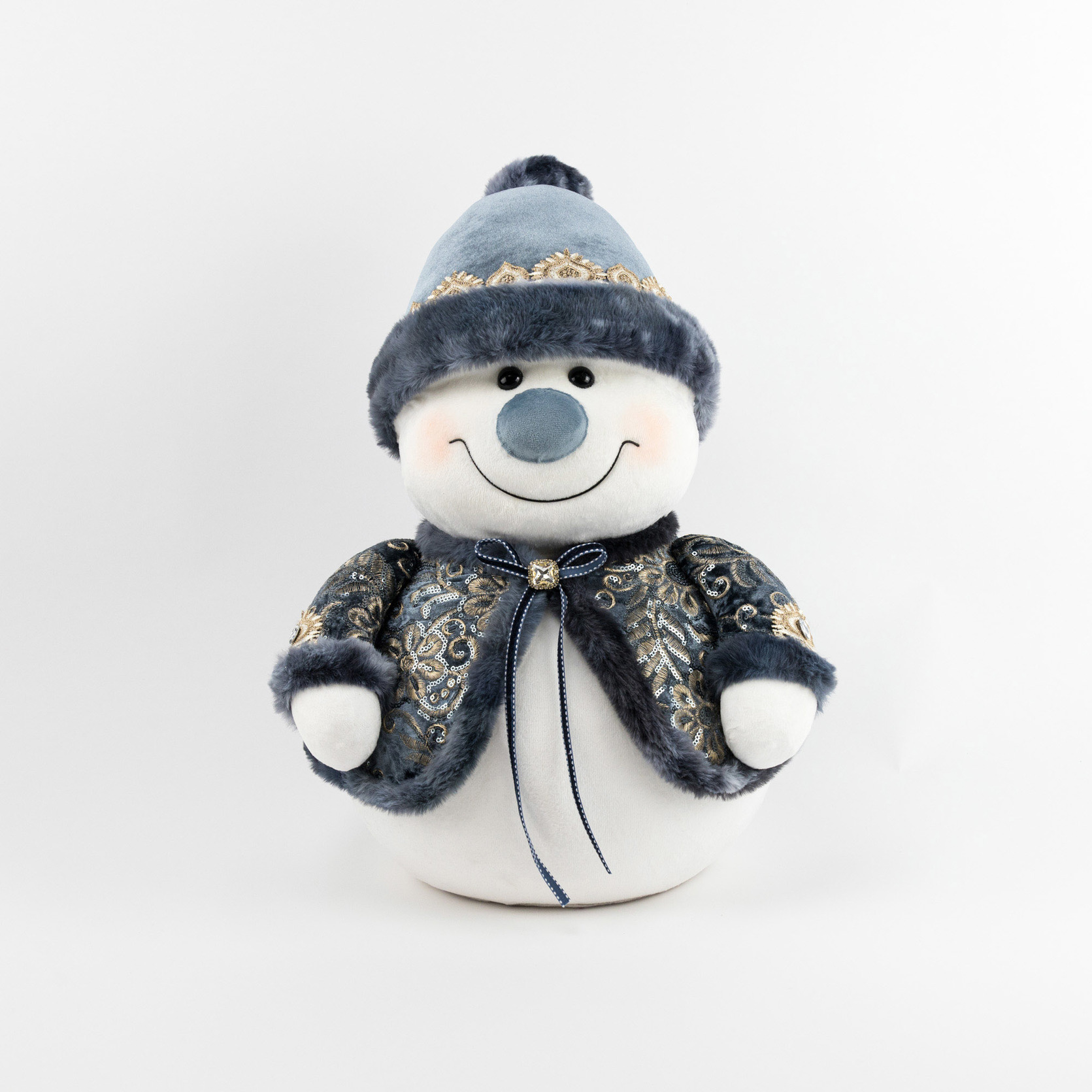 Фигура декоративная James arts снеговик в голубом 31х25х50 см декоративная фигура sote toys олень декоративный 45 см