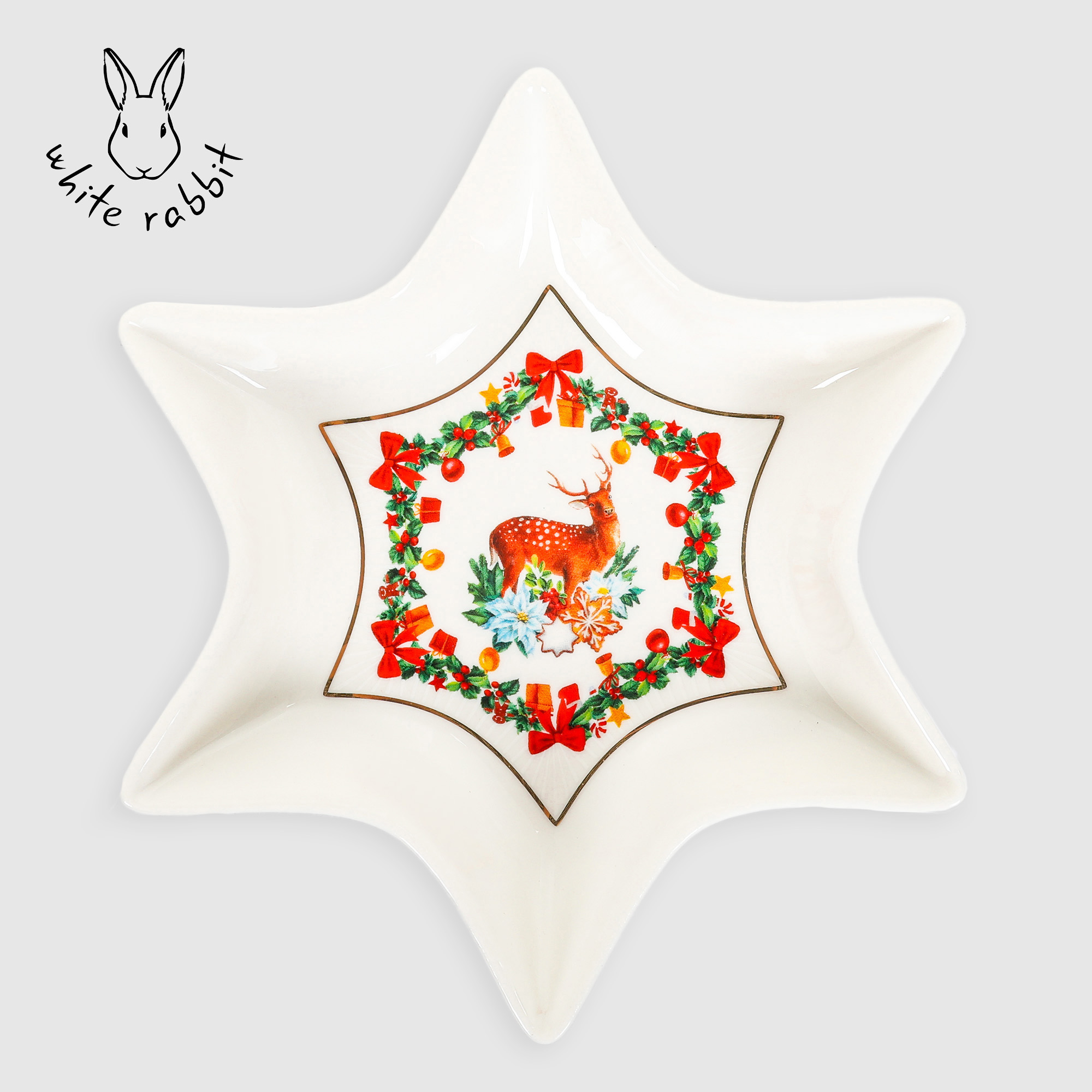 Блюдо сервировочное White Rabbit Зимняя сказка звезда 17 см