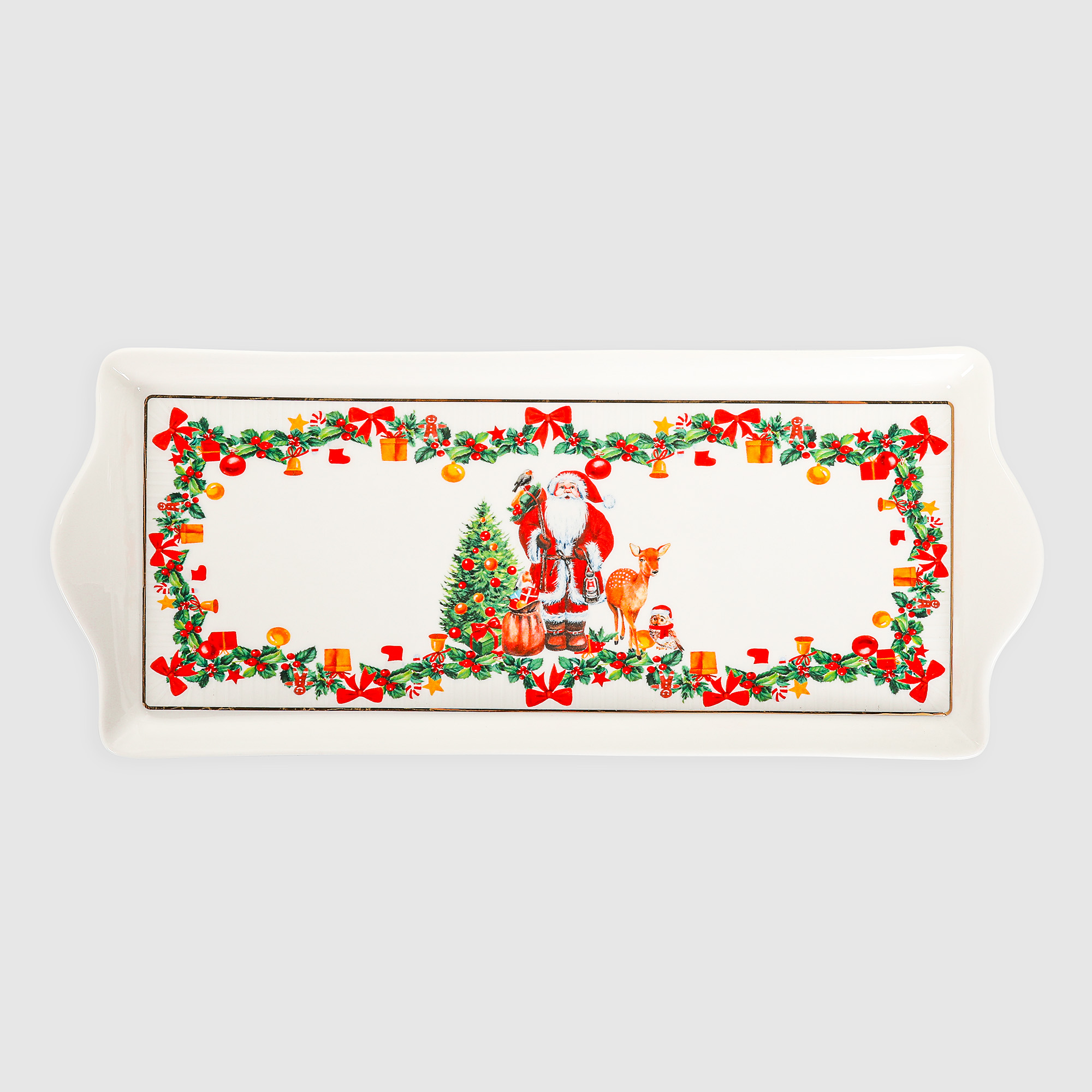Блюдо прямоугольное White Rabbit Зимняя сказка 34х14 см зимняя пластиковая коробка для приманок salmo