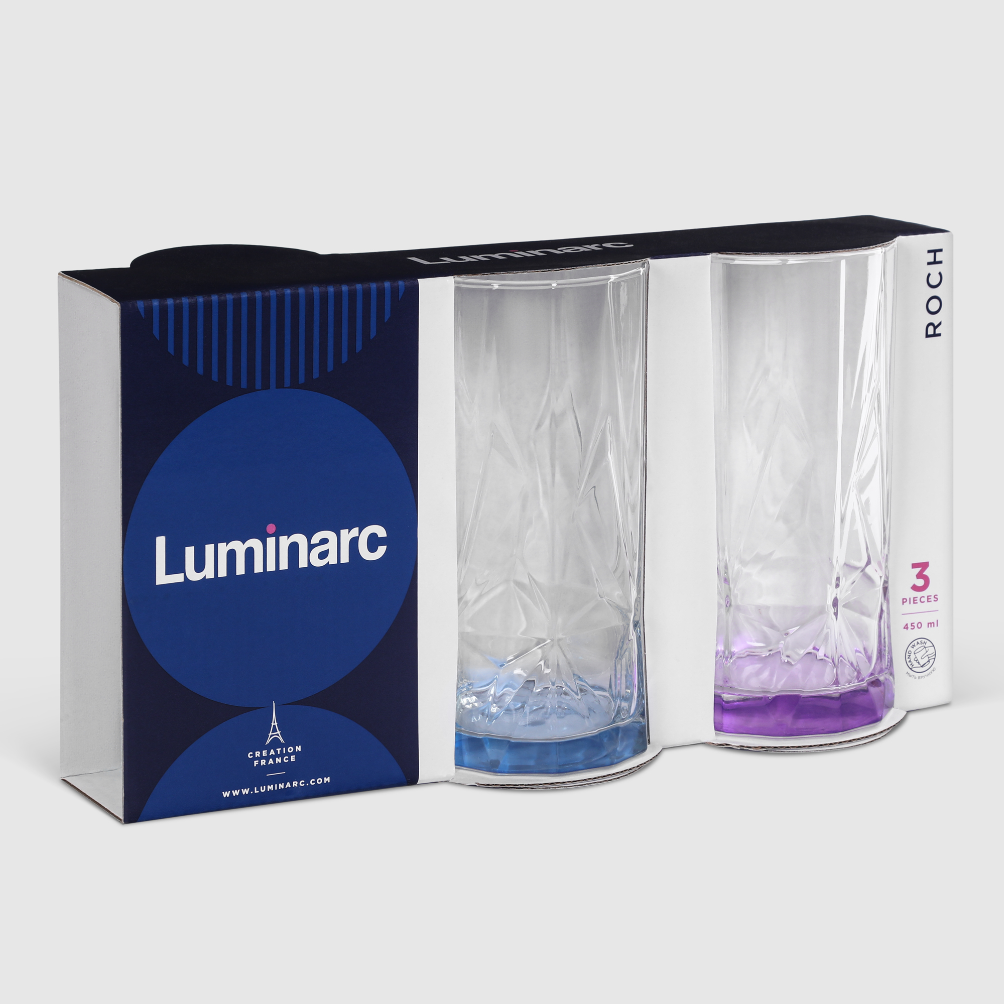 фото Набор стаканов luminarc rosh lm 450 мл 3 шт