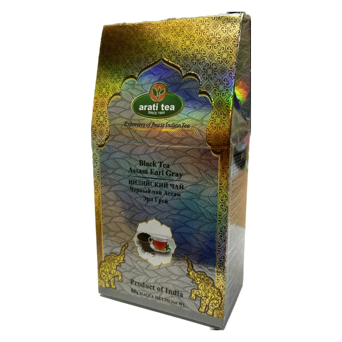 чай листовой hilltop музыкальная шкатулка эрл грей 100 г Чай Arati Tea Черный Ассам эрл грей, 80 г