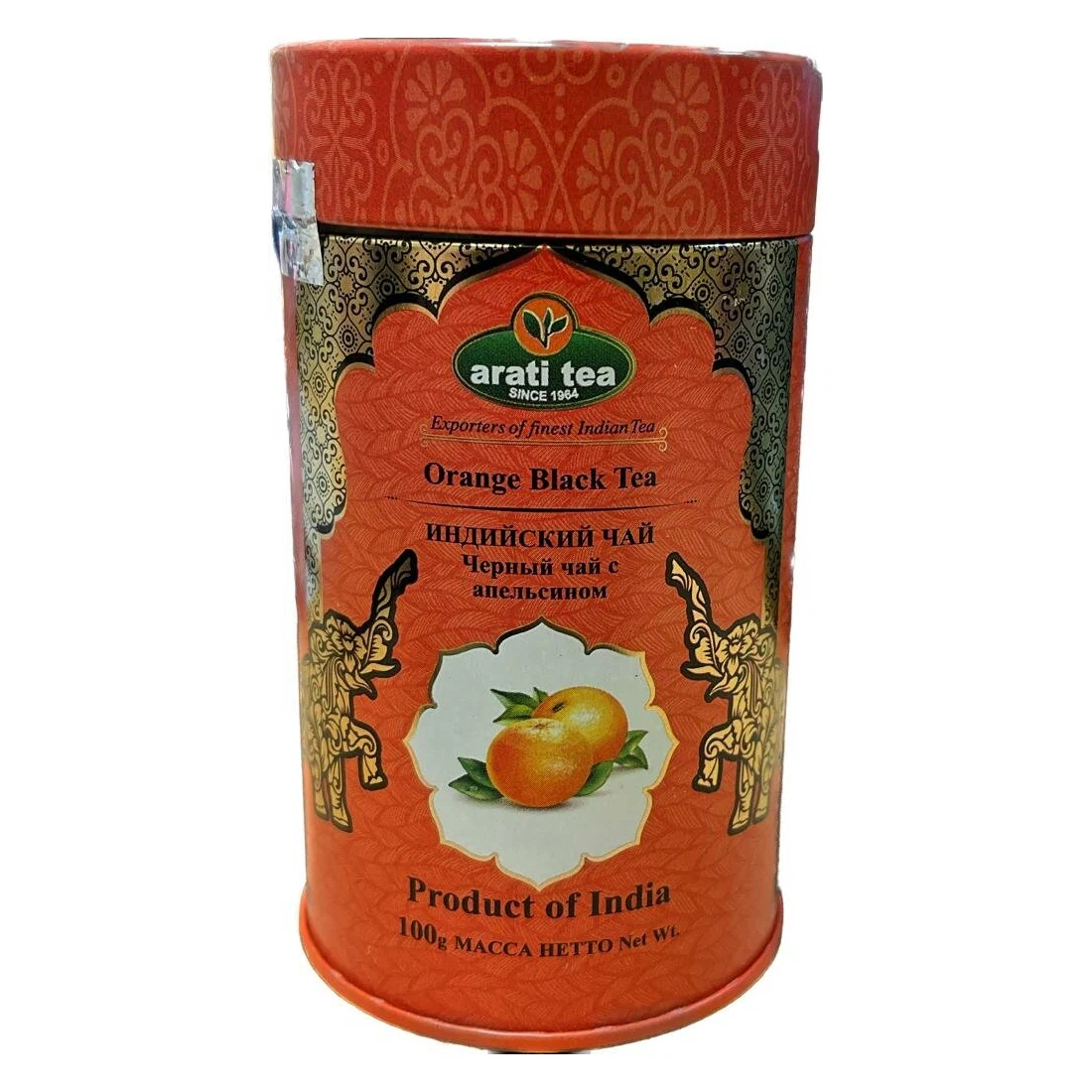 Чай Arati Tea Черный Ассам с апельсином, 100 г
