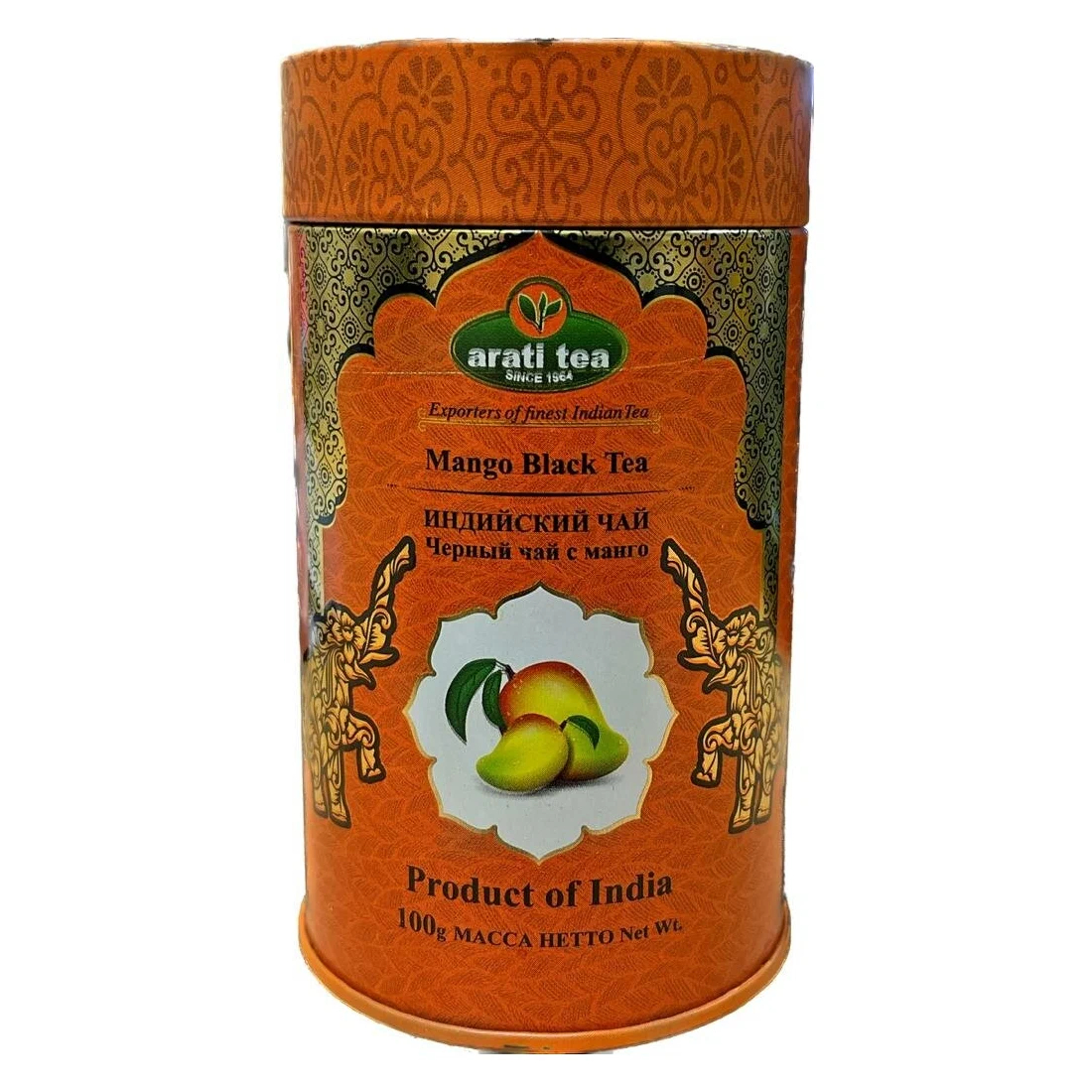 Чай Arati Tea Черный Ассам с манго, 100 г чай arati tea черный ассам эрл грей 80 г