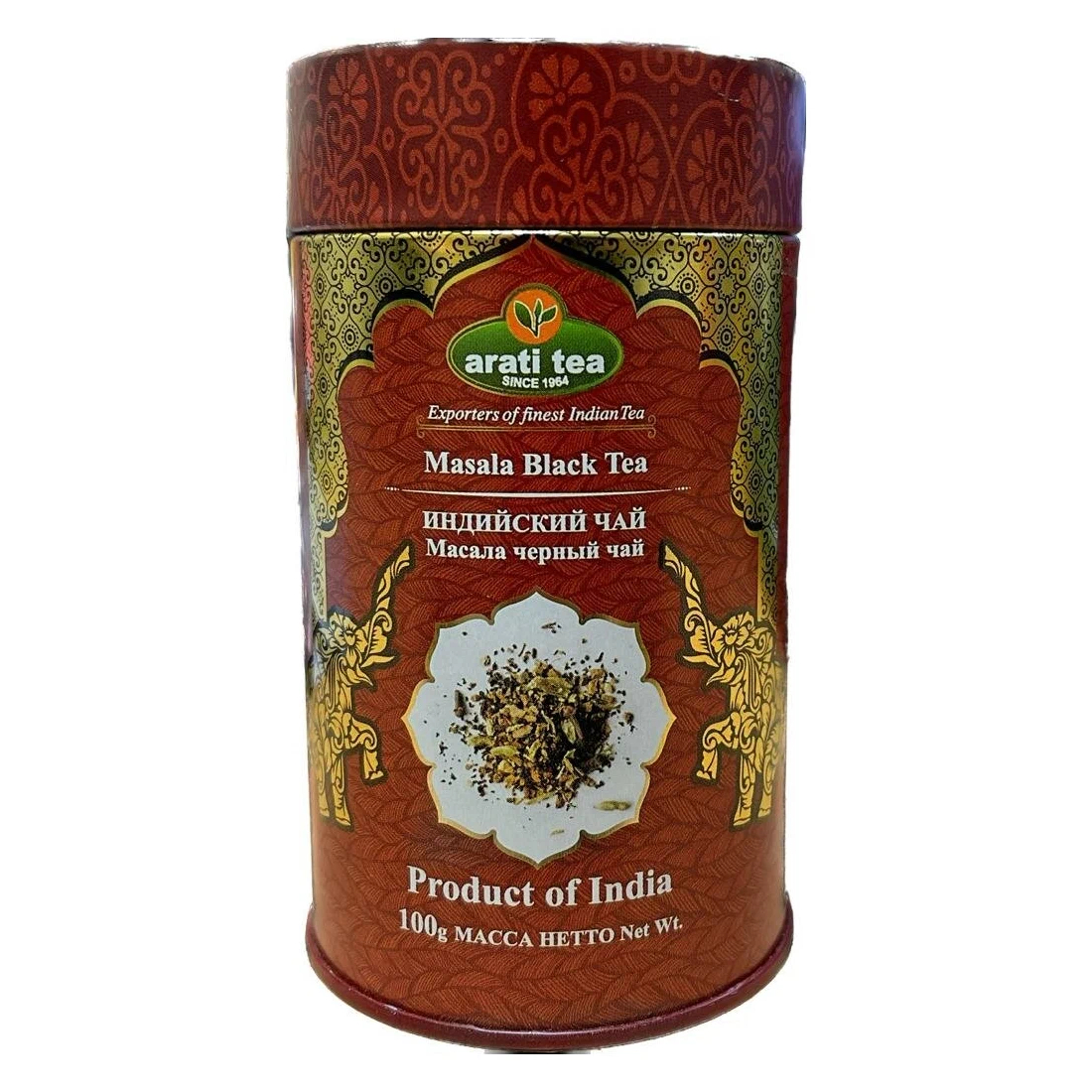 Чай Arati Tea Черный Ассам масала, 100 г чай зелёный дарджилинг масала кашмири кахва bharat bazaar 100 г