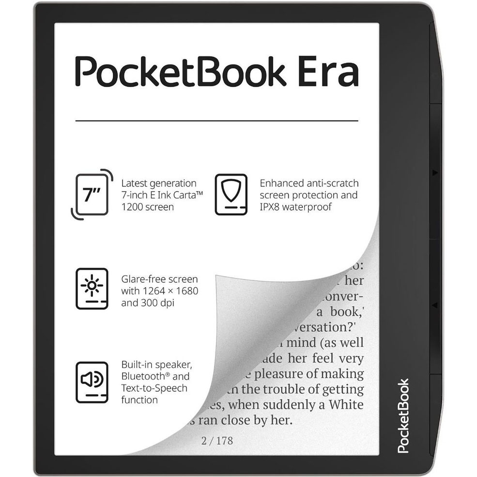 Электронная книга PocketBook 700 Era 16 Gb серебристый аксессуар чехол для pocketbook 700 era flip black hn fp pu 700 gg ww