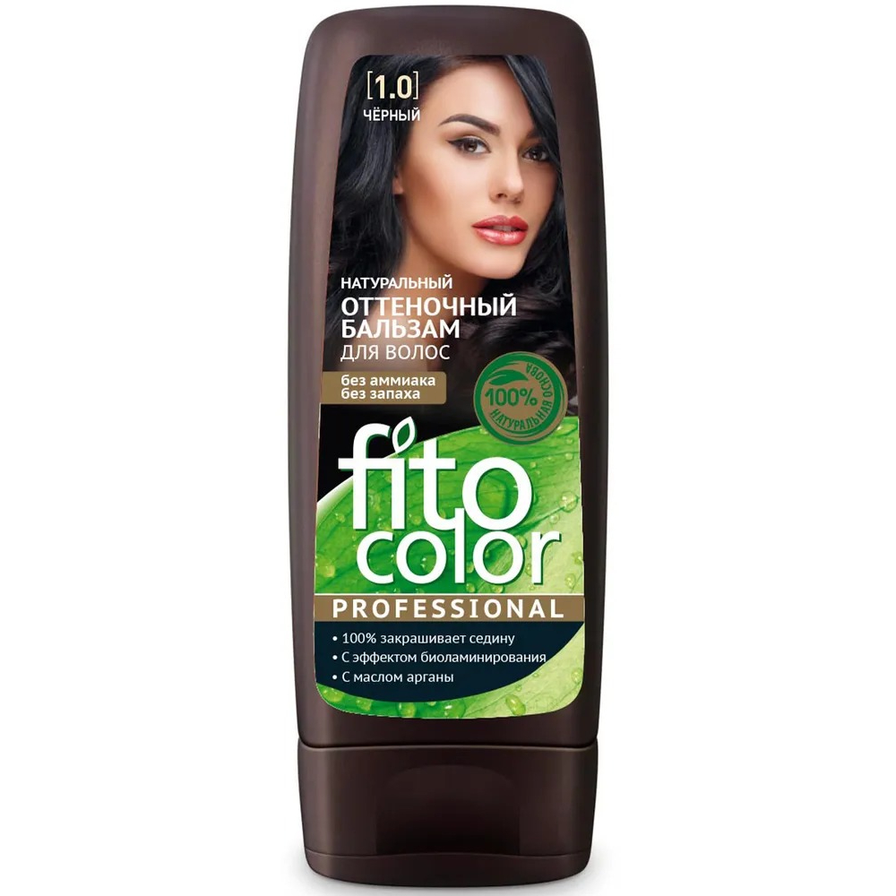 Бальзам оттеночный для волос Fitocolor тон черный 140мл lux color бальзам оттеночный для волос тон 08 молочный шоколад 100 мл