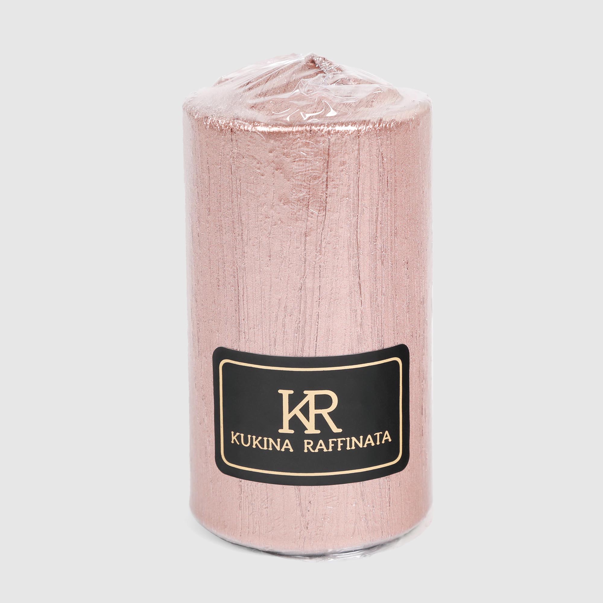 Свеча столбик Kukina Raffinata Винтаж нежно-розовая 5х10 см
